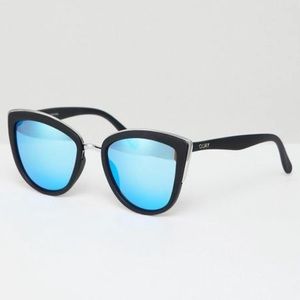 QUAY My Girl Cat Eye Black and Blue Sunglasses
